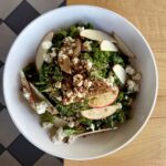 Michigan salad with kale, apple, goat cheese, candied pecans and champagne vinaigrette at Olives Restaurant in East Grand Rapids